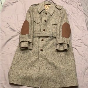 Women’s tweed coat with elbow patches